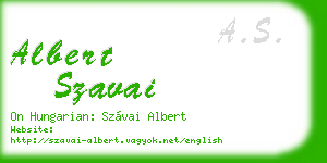albert szavai business card